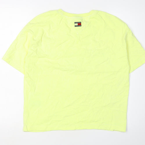Tommy Jeans Unisex Yellow T-Shirt, Size S, Casual