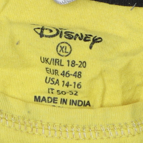 Disney Women's Yellow Lion King T-Shirt XL Casual Wear