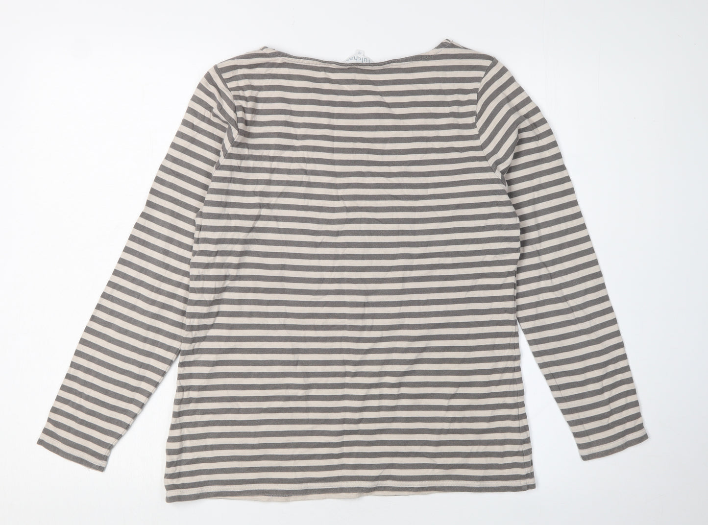 Tulchan Women's Striped Boat Neck Top Size 12