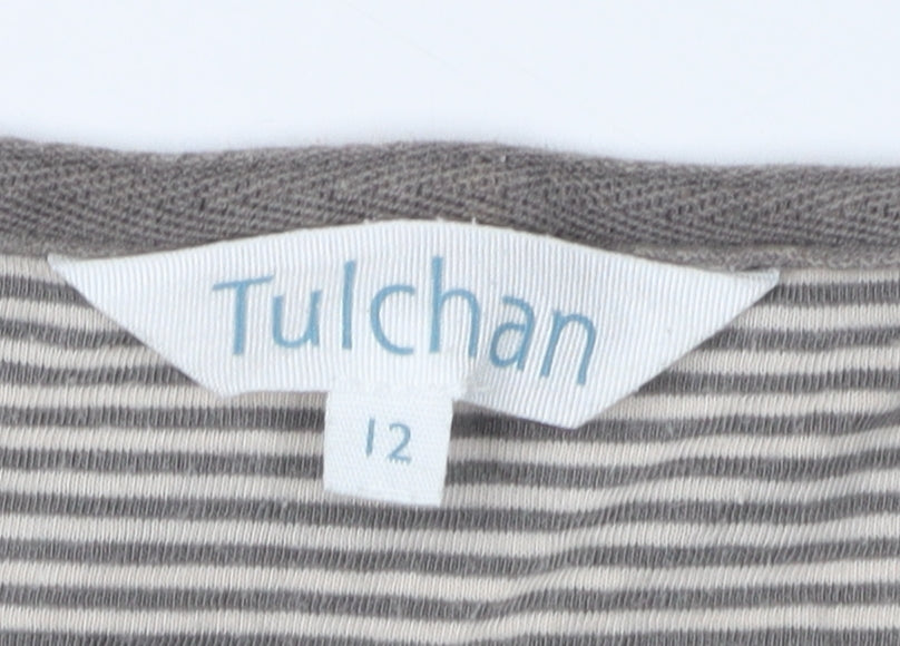 Tulchan Women's Striped Boat Neck Top Size 12