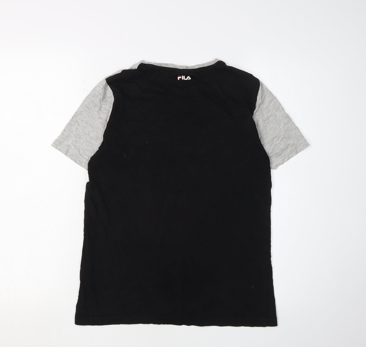 Fila Boys Black & Grey T-Shirt 13-14 Years Casual Logo