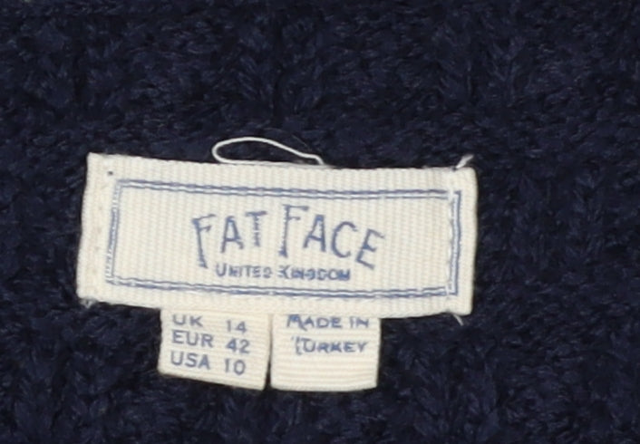 Fat Face Women's Blue Cardigan Size 14
