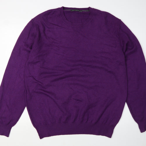 French Connection Men's Purple 2XL Pullover Jumper Knit