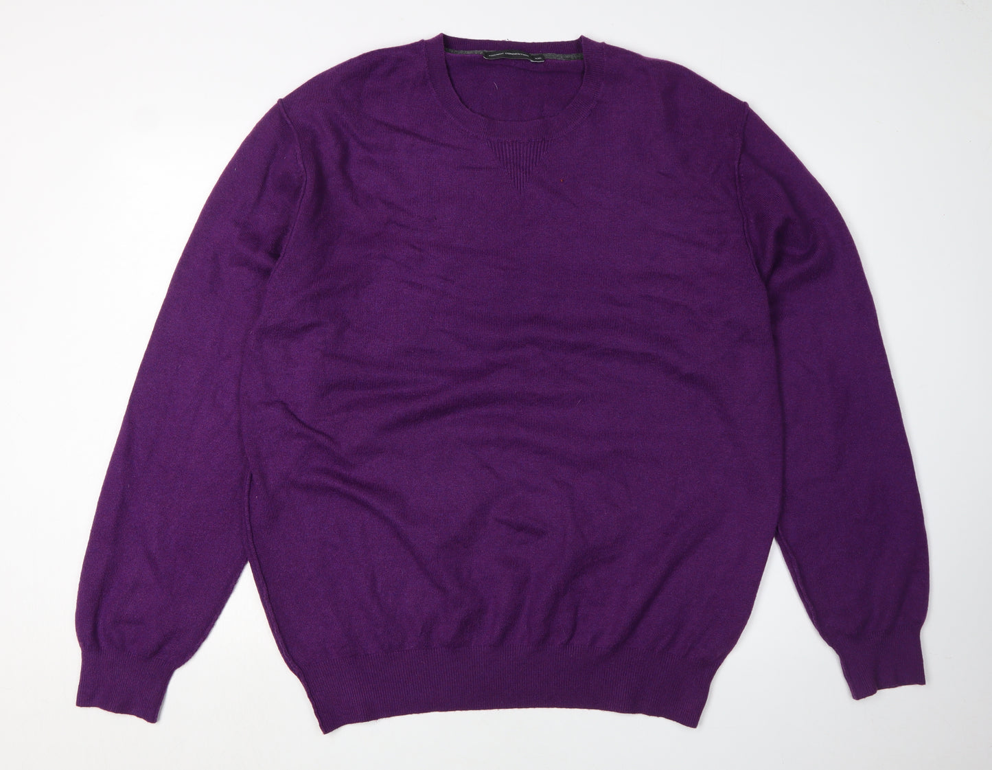 French Connection Men's Purple 2XL Pullover Jumper Knit