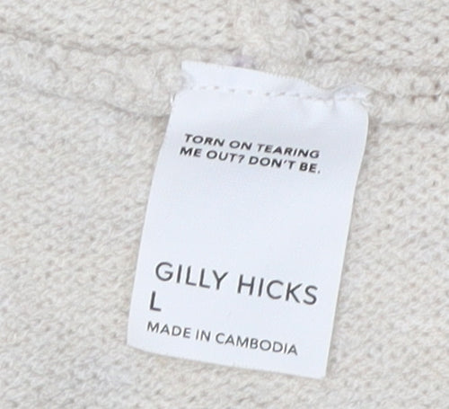 Gilly Hicks Women's Beige Jogger Trousers L
