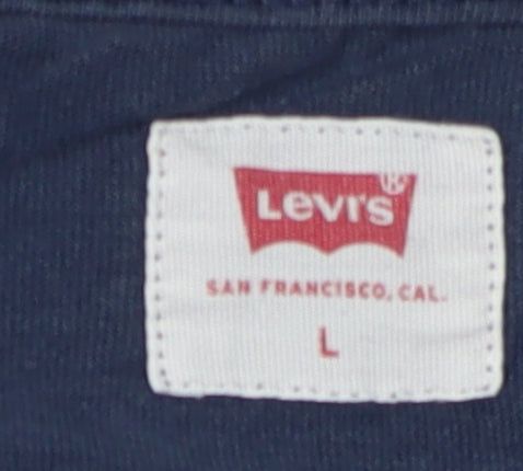 Levi's Men's Blue L T-Shirt, Short Sleeve, Cotton