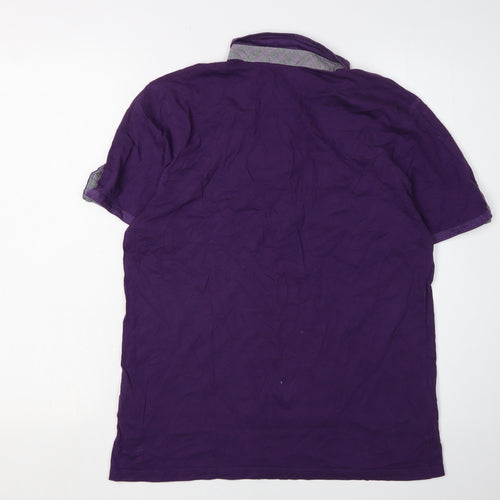 Ted Baker Men's Purple Polo Shirt L Cotton