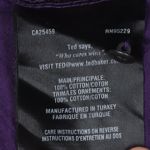 Ted Baker Men's Purple Polo Shirt L Cotton