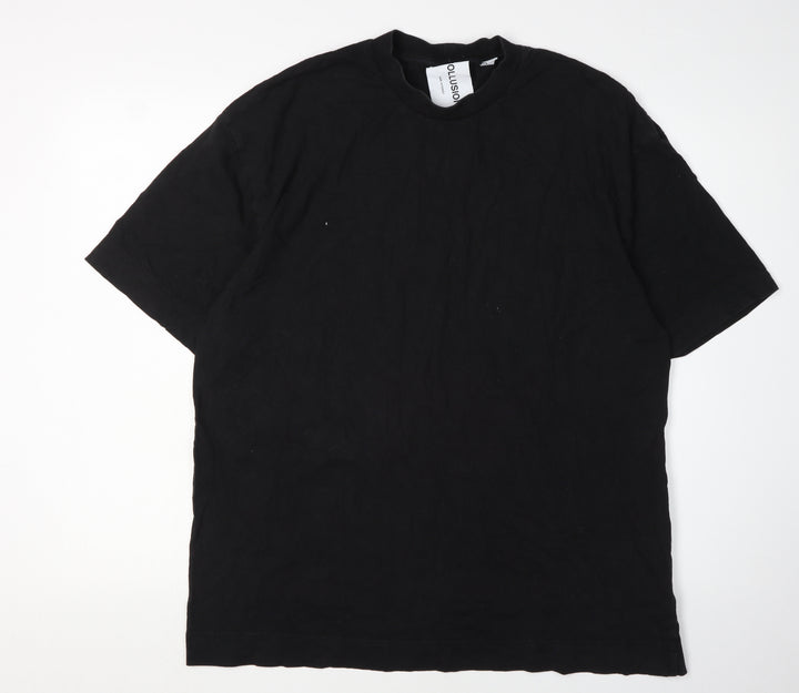 COLLUSION Men's Black 2XL Short Sleeve T-Shirt