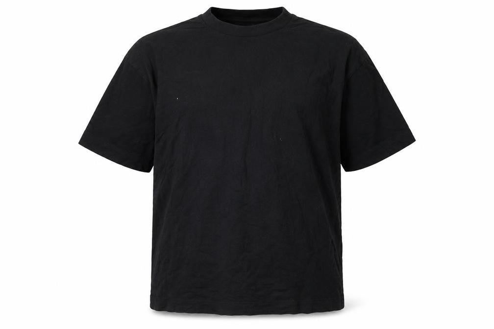 Front view of Collusion Men's Black 2XL Short Sleeve T-Shirt