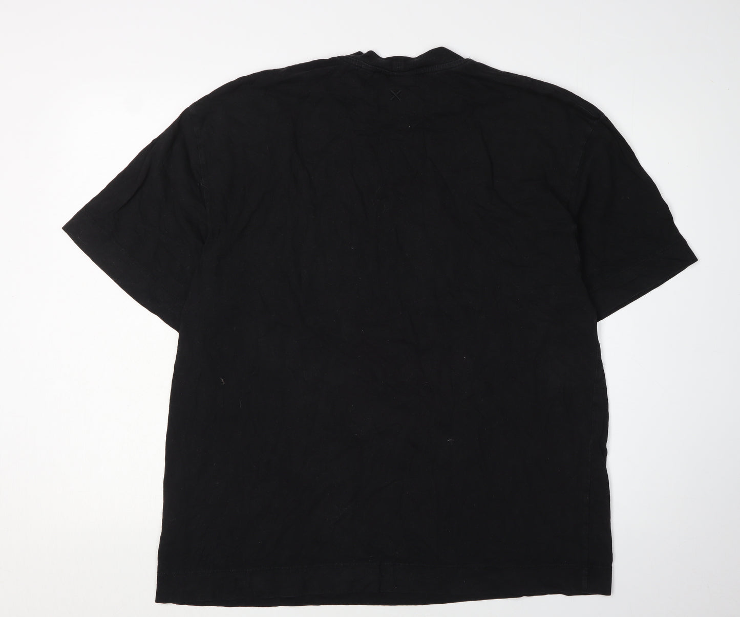 COLLUSION Men's Black 2XL Short Sleeve T-Shirt