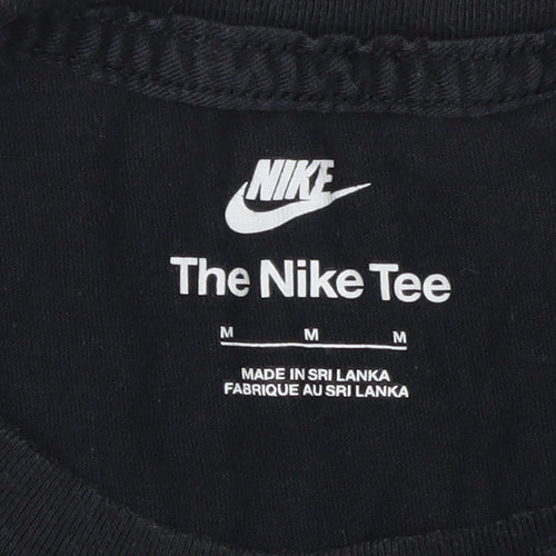 Nike Men's Black Medium Sports Logo T-Shirt
