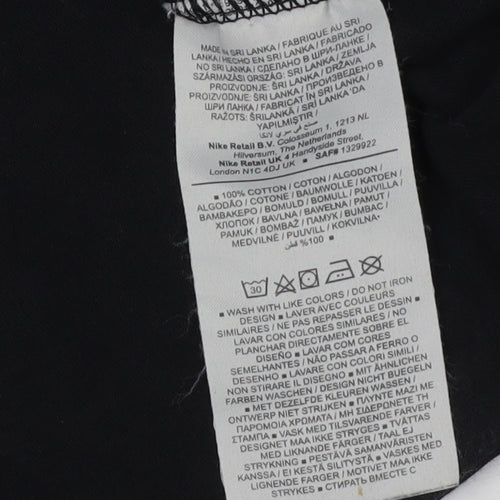 Nike Men's Black Medium Sports Logo T-Shirt