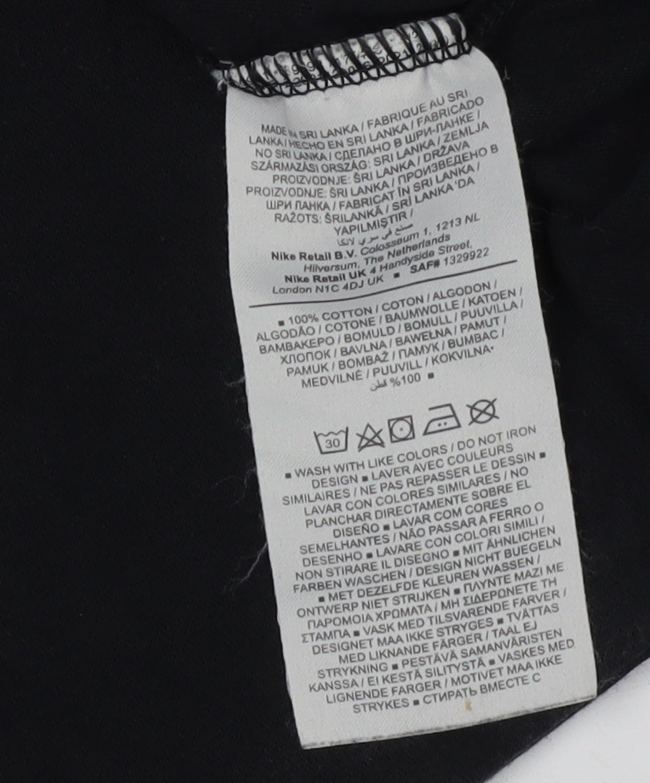 Nike Men's Black Medium Sports Logo T-Shirt