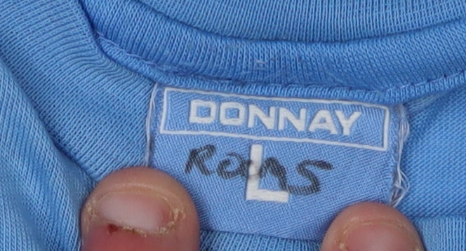 Donnay Men's Blue L Polyester Cotton T-Shirt