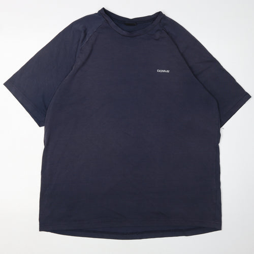 Donnay Men's Blue T-Shirt L Solid Short Sleeve