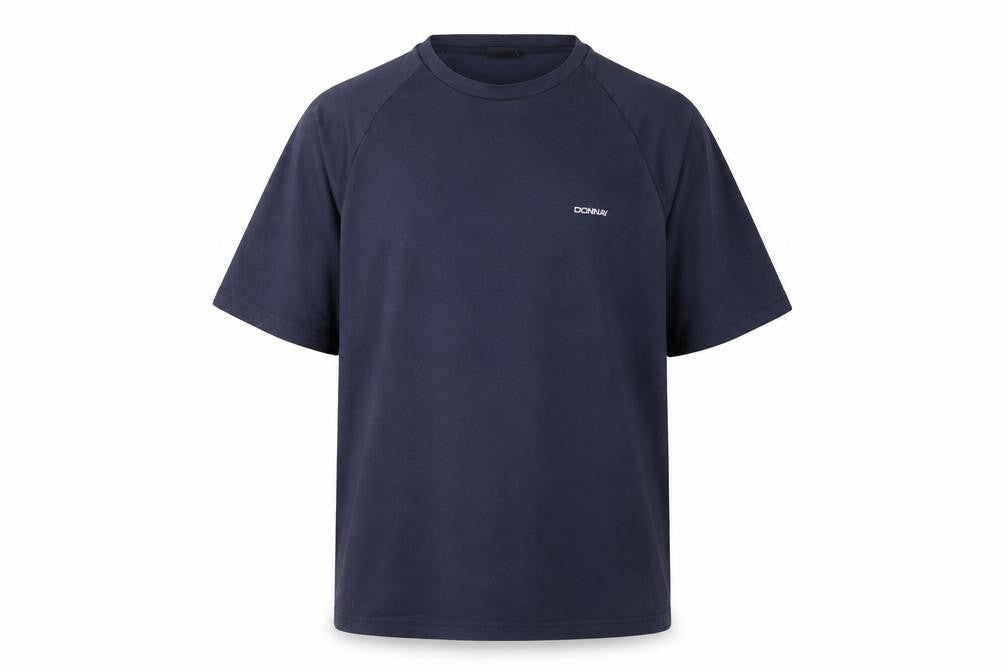 Front view of Donnay Men's Blue T-Shirt L Solid Short Sleeve