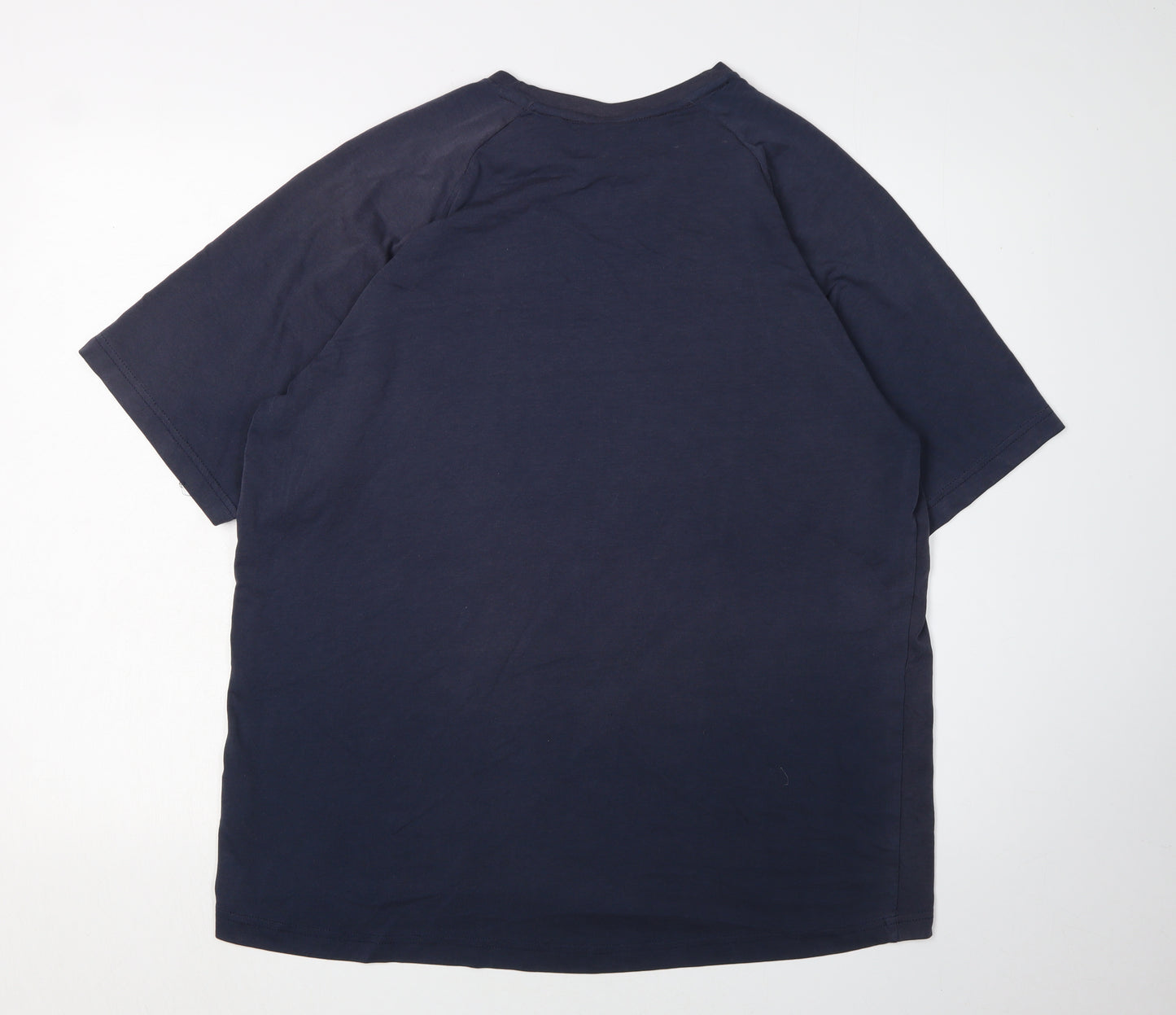 Donnay Men's Blue T-Shirt L Solid Short Sleeve
