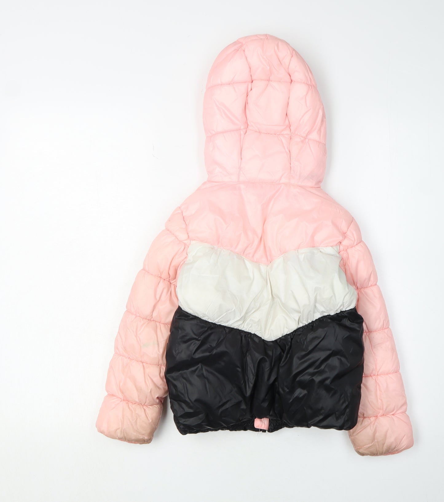 Nike Girls Pink Colourblock Puffer Jacket 5-6 Years