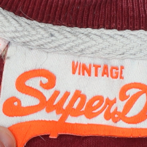 SuperDry Men's Red Vintage Graphic Print T-Shirt M