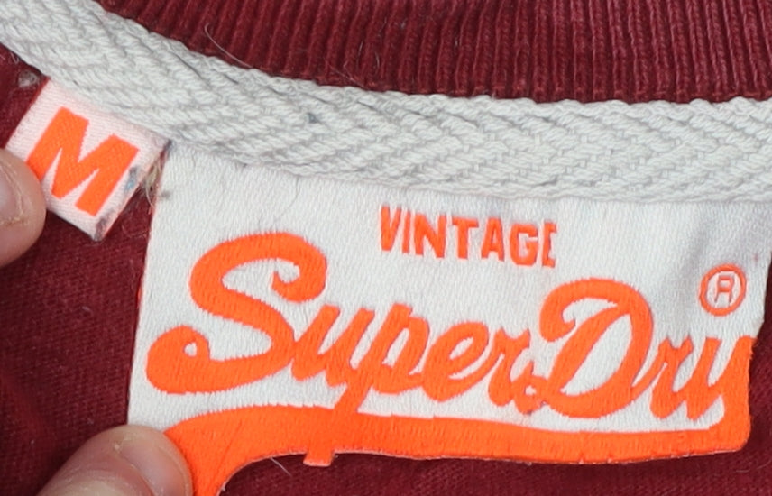 SuperDry Men's Red Vintage Graphic Print T-Shirt M