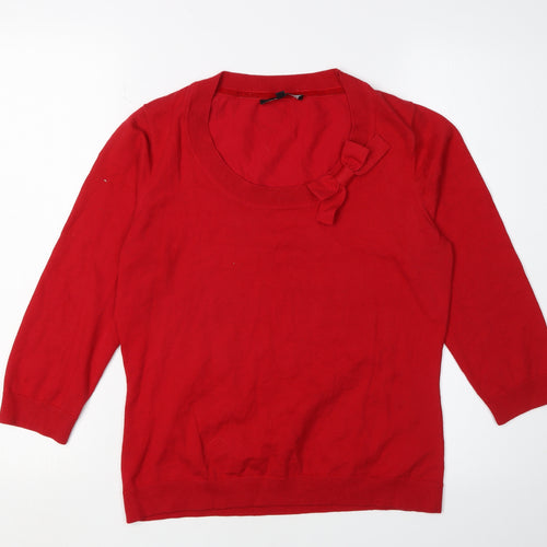 Laura Ashley Women’s Red Pullover Jumper Size 12