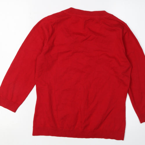 Laura Ashley Women’s Red Pullover Jumper Size 12