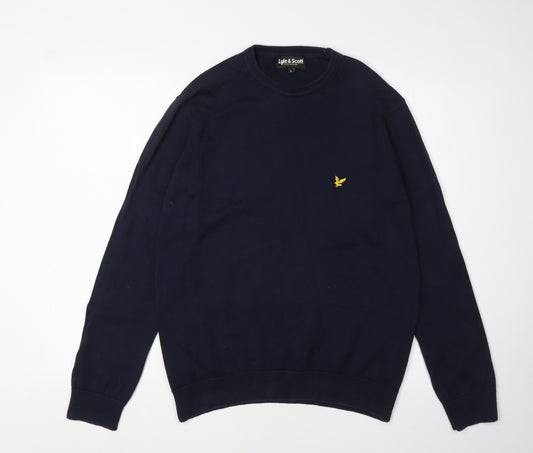 Lyle & Scott Men's Blue S Pullover Jumper Crew Neck