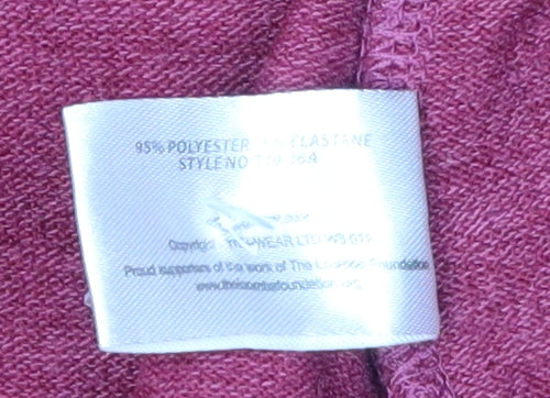 TIGI Women's Red Cowl Neck Pullover Jumper Size 10