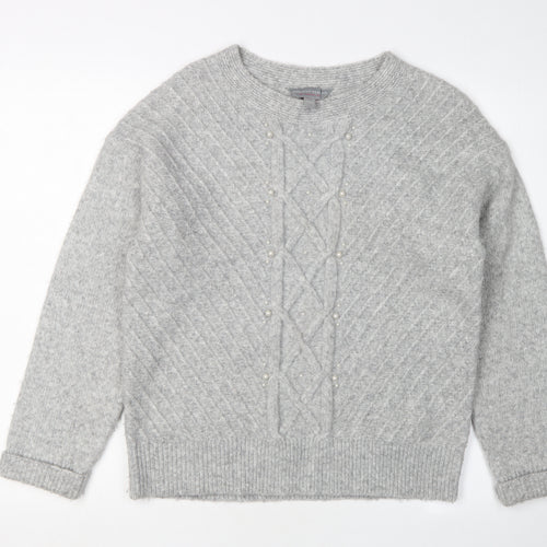 Dorothy Perkins Women's Grey Pullover Jumper Size 10