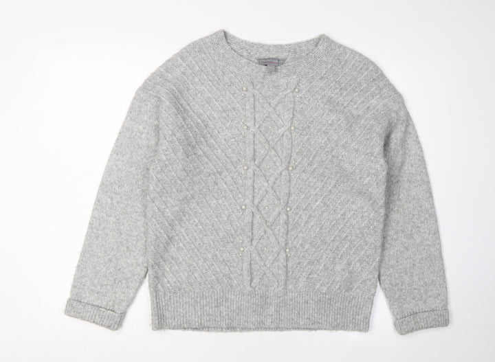 Dorothy Perkins Women's Grey Pullover Jumper Size 10