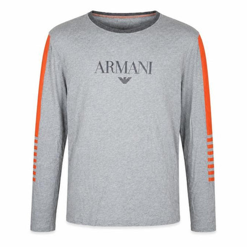 Armani Junior Boys Grey Jersey T-Shirt, 16 Years, Logo Accents