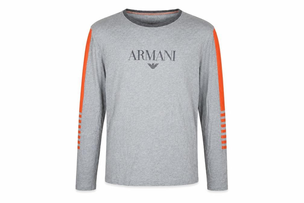 Armani Junior Boys Grey Jersey T-Shirt, 16 Years, Logo Accents