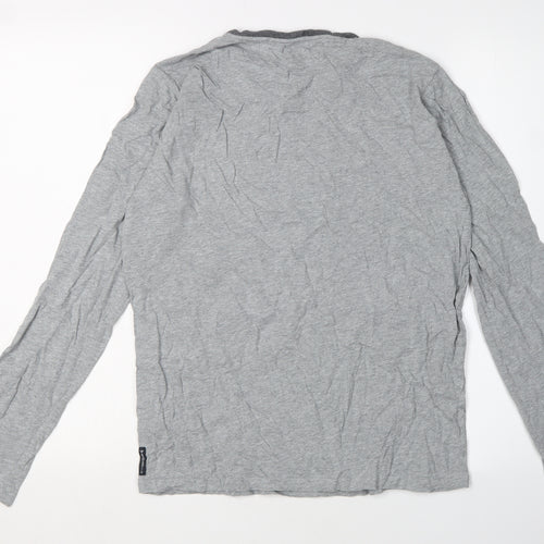 Armani Junior Boys Grey Jersey T-Shirt, 16 Years, Logo Accents