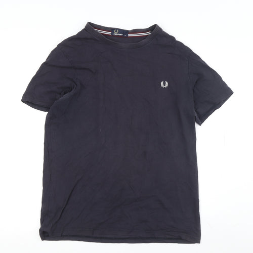 Fred Perry Men's Blue M T-Shirt with Logo Accent
