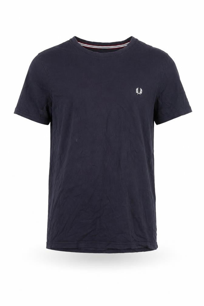 Front view of Fred Perry Men's Blue M T-Shirt with Logo Accent