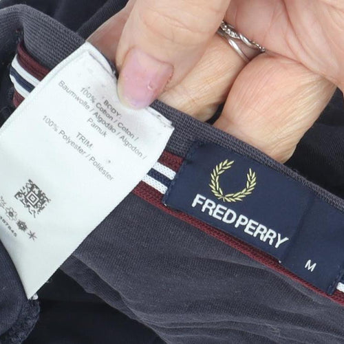 Fred Perry Men's Blue M T-Shirt with Logo Accent