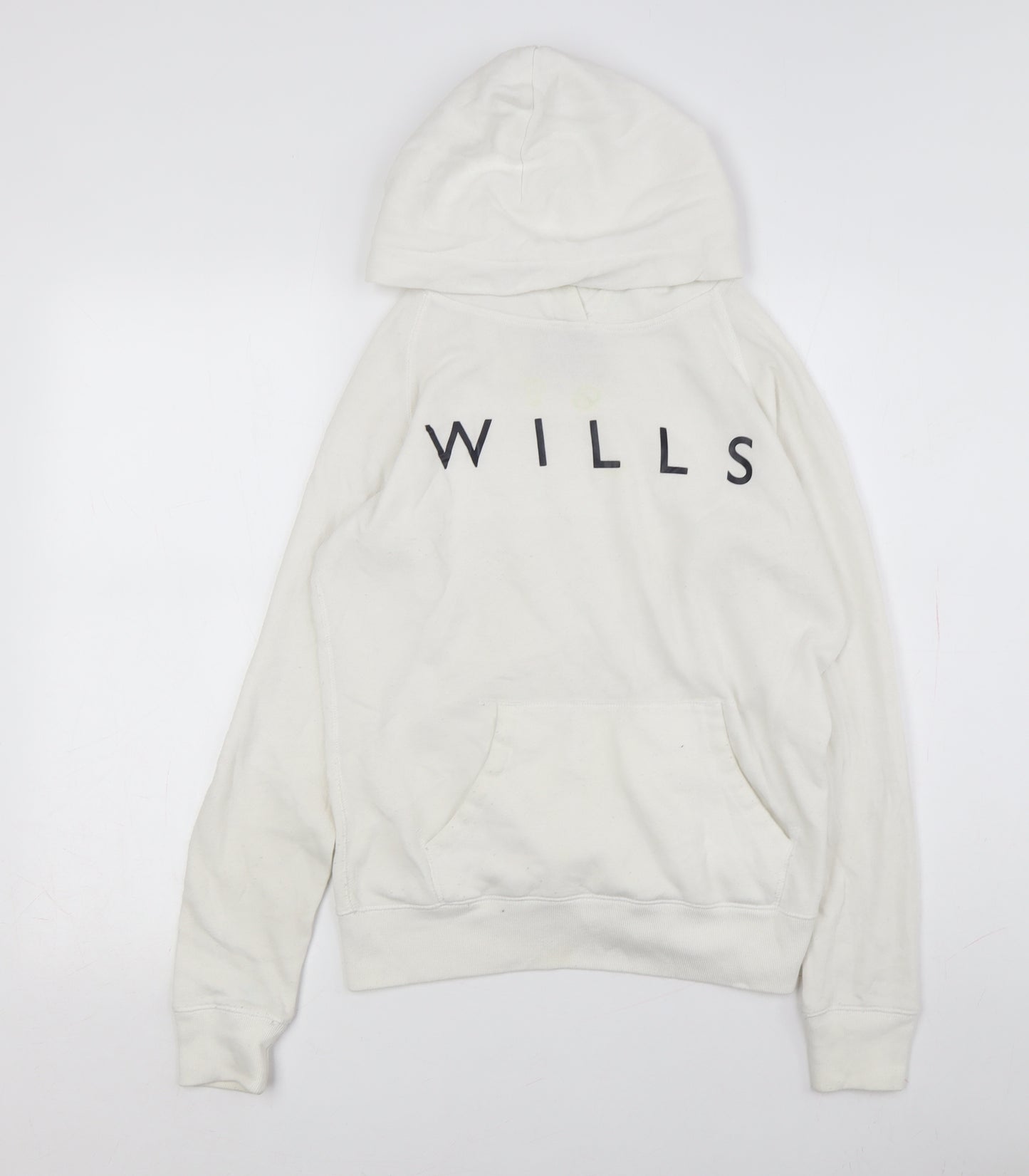 Jack Wills Women's Ivory Hoodie Size 10 Pullover