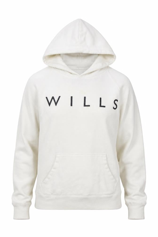 Front view of Jack Wills Women's Ivory Hoodie, size 10, Pullover