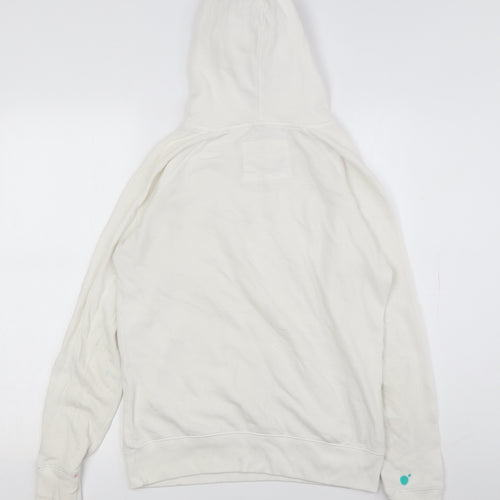 Jack Wills Women's Ivory Hoodie Size 10 Pullover