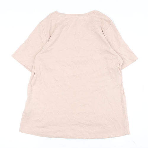 Capsule Women's Beige Crew Neck T-Shirt Size 18