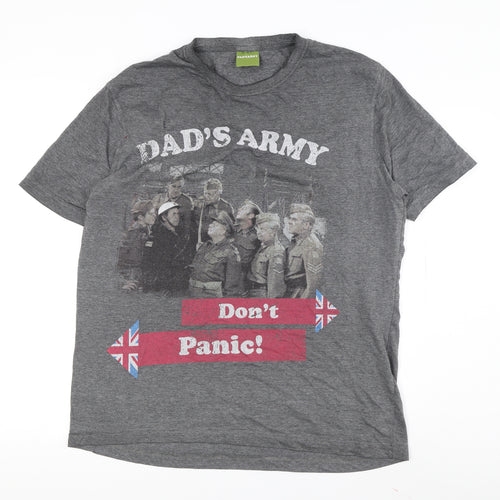 Dad's Army Men's Grey XL Army Graphic T-Shirt