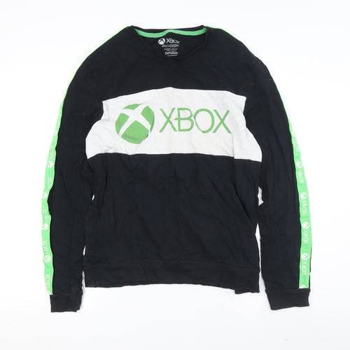 Difuzed Men's Black Xbox Graphic Long Sleeve T-Shirt M