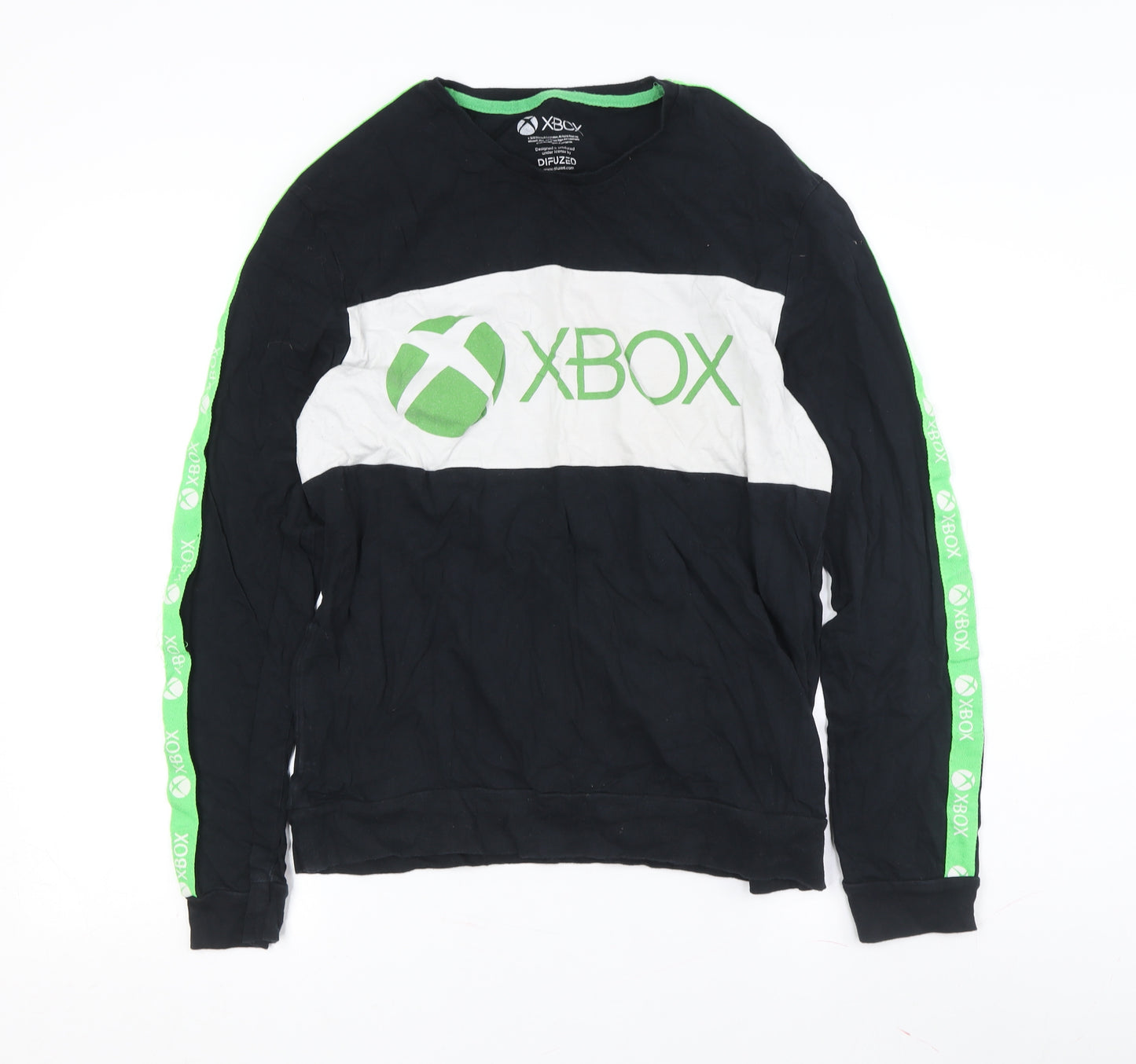 Difuzed Men's Black Xbox Graphic Long Sleeve T-Shirt M