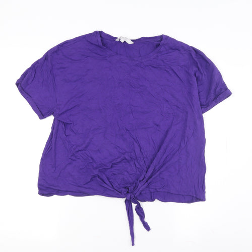 Red Herring Women's Purple T-Shirt, Size 14, Round Neck