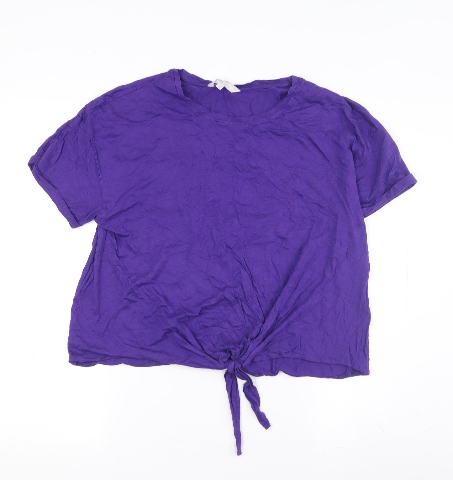 Red Herring Women's Purple T-Shirt, Size 14, Round Neck