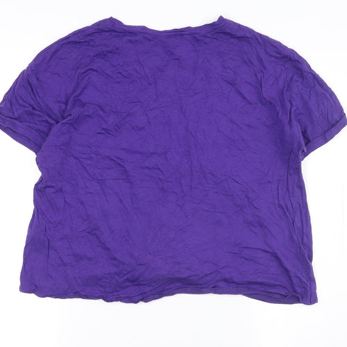 Red Herring Women's Purple T-Shirt, Size 14, Round Neck