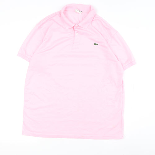 Lacoste Men's Pink Polo Shirt, XL, Classic Fit
