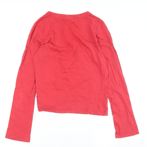 ELLE Women's Red Long Sleeve Top, Size M