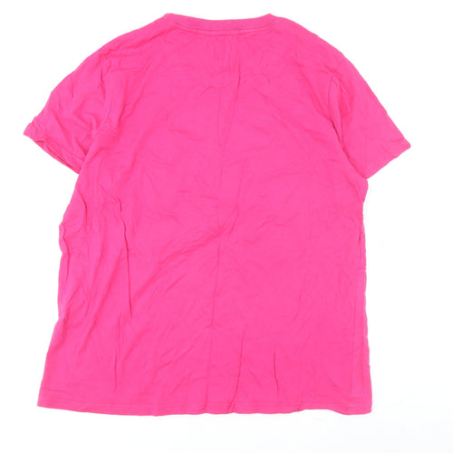 Snoopy Women's Pink Graphic T-Shirt L - Casual Fun